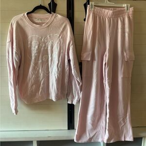 Grayson Threads Self Love Club Pink Sweatshirt and Cargo Pants Set